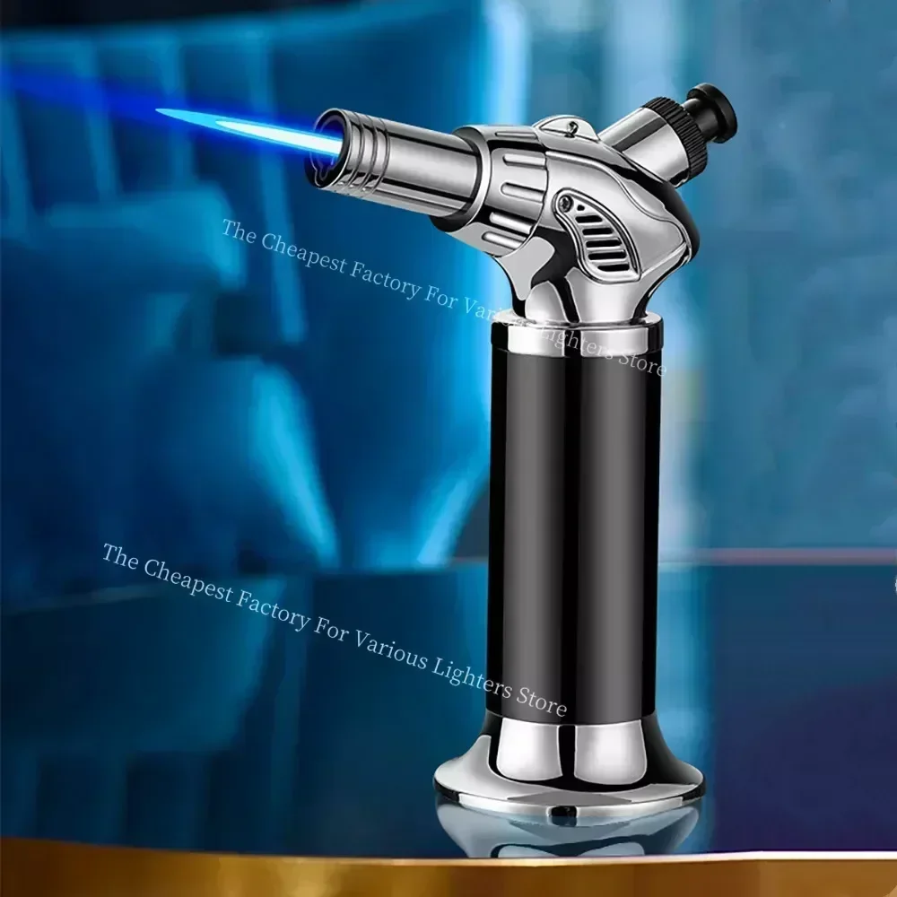 Fire Jet Flame Kitchen Metal Gun 3 1300&deg;C Welding Torch Windproof Cooking BBQ Inflatable Butane Gas Cigar Lighter Outdoor