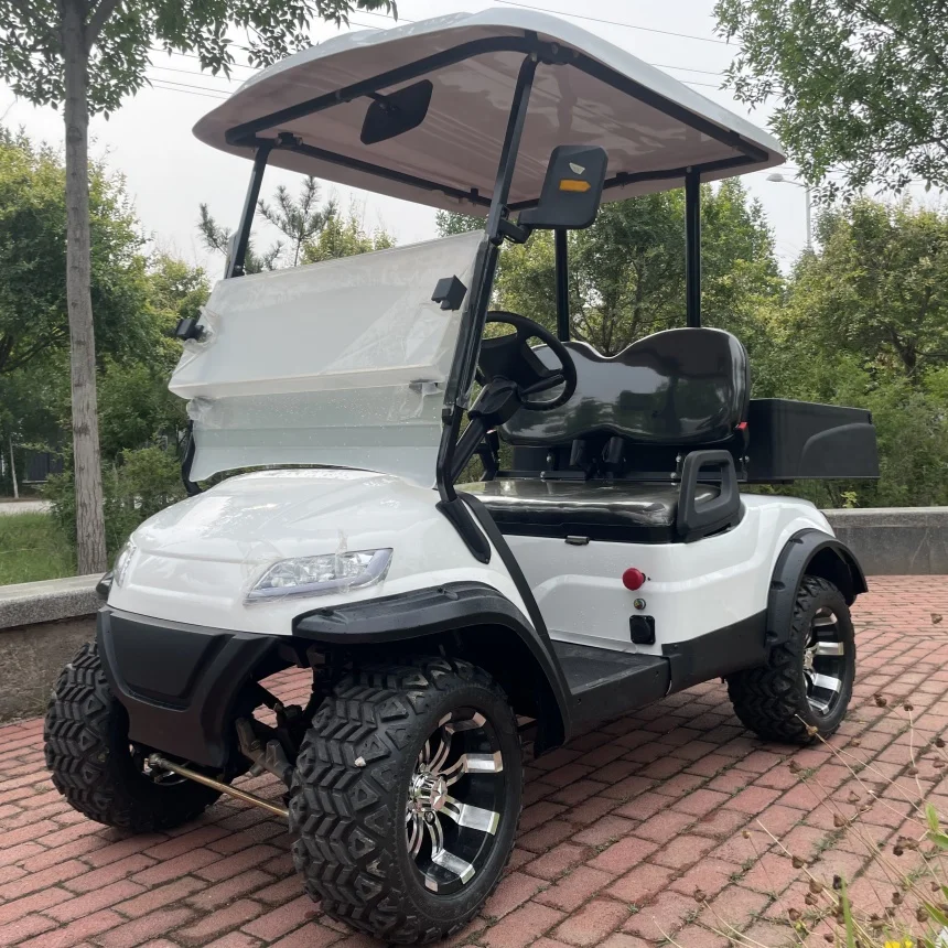 고급 골프 카트 경쟁력 있는 공장 가격 전기 화물 카트 5000W AC 시스템 신에너지 전기 골프 카트 후면 화물 박스 포함