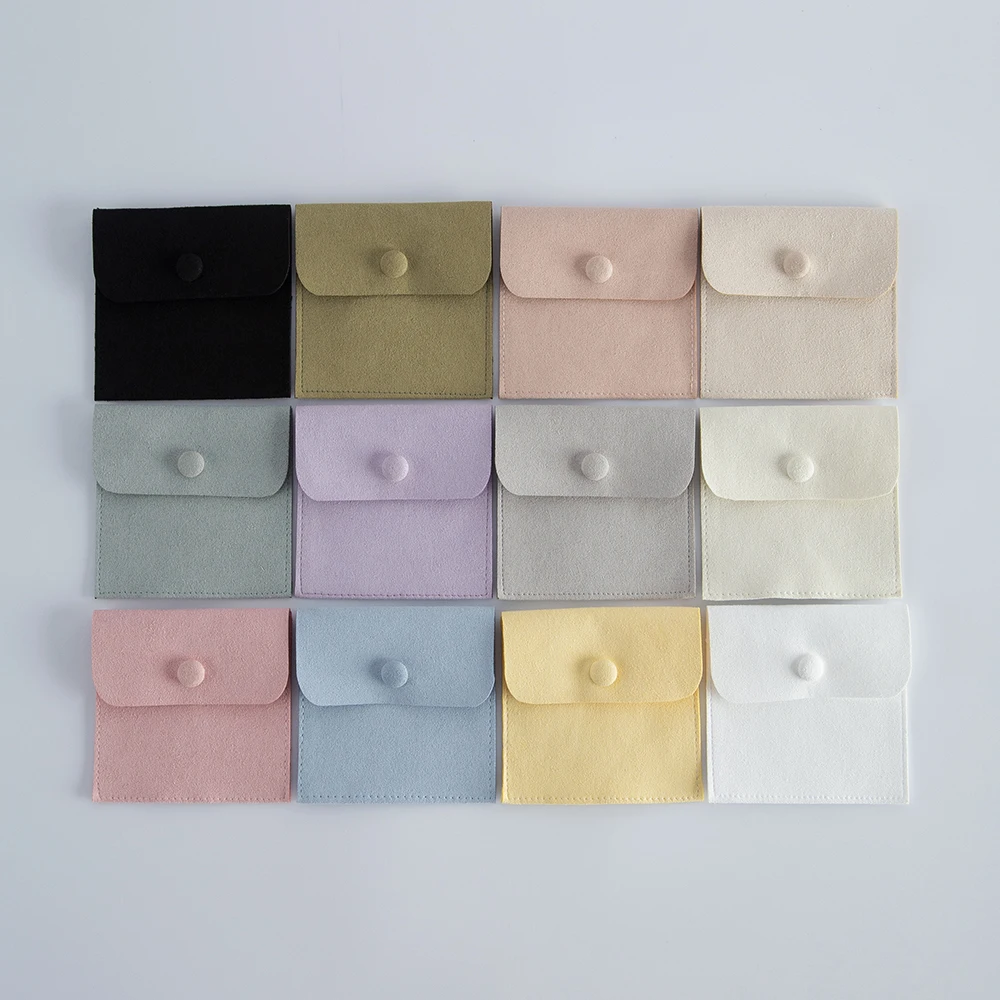 100 teile/los Schmuck Mikrofaser Taste Geschenk Taschen Kleine Unternehmen Großhandel Reise Ringe Ohrringe Verpackung Lagerung Hochzeit Gefälligkeiten – Detail 11