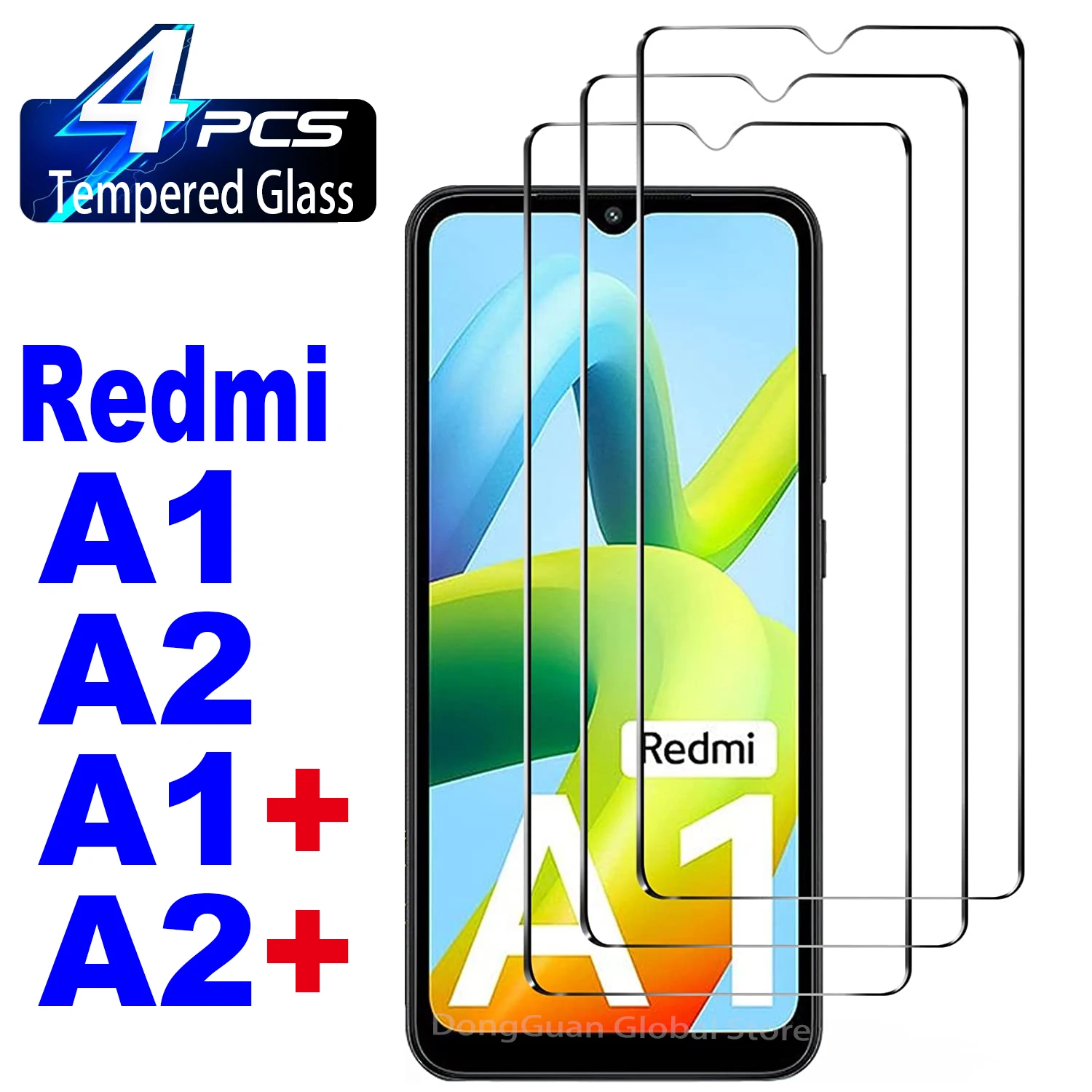 

4Pcs Tempered Glass For Xiaomi Redmi A1 A2 A1+ A2+ Redmi 10C 12C 13C Screen Protector Glass