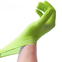 30/50/100PCS Green Disposable Nitrile Gloves Household Use Nitrile Gloves Latex Free Powder Free Cleaning Tattoo Hairdressing 2