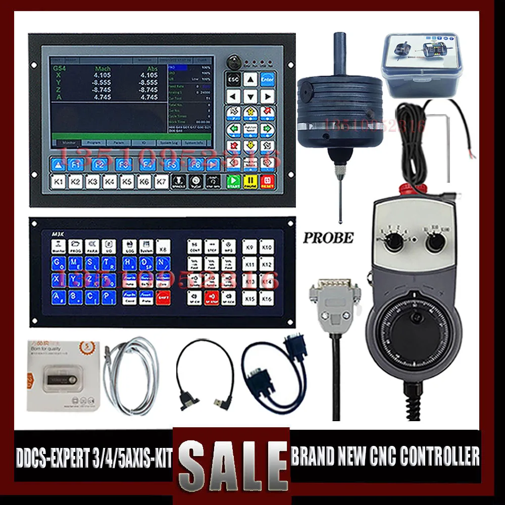 Ddcs-Expert Cnc Offline Controller 3/4/5 Axis Con La Più Recente Tastiera Estesa Mach3 3D Edge Finder E Mpg Per Sostituire Ddcsv3.1