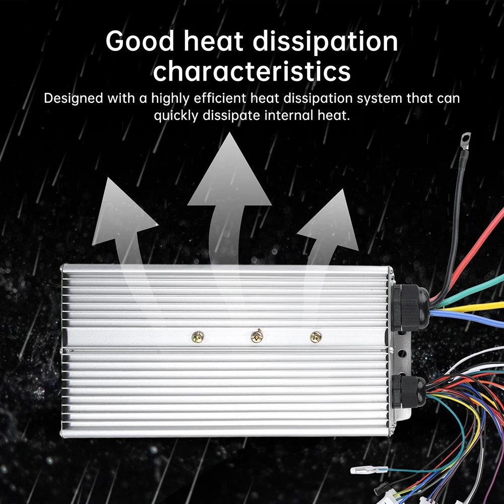 Controller brushless intelligente 48V 60V 72V 84V 5000W per motore BLDC/bici elettrica/ebike/triciclo/moto - immagine 5