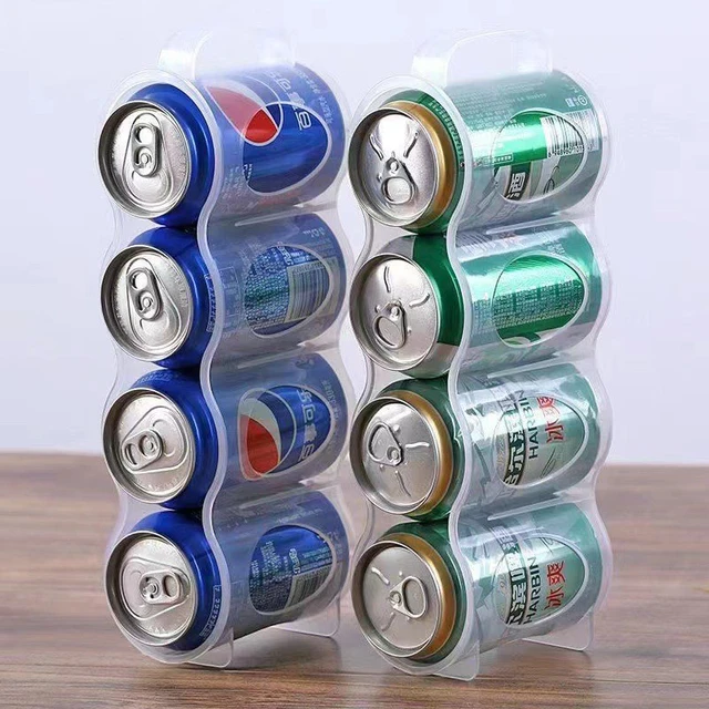 Boîte de rangement au réfrigérateur pour produits en conserve, organisateur de bière et de boissons, conteneur de refroidissement 1