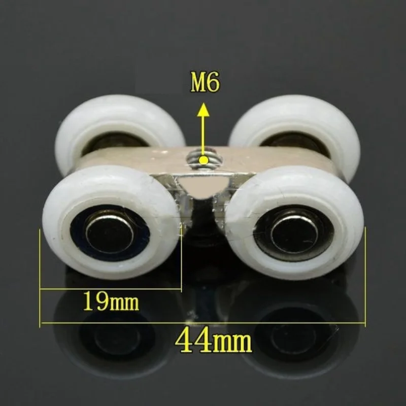 Pequeno Width21.5 mm Chuveiro Sala de Vidro Porta Deslizante Montagem Pendurado Roda Polia Quatro Rolo Polia Roda 10 Peças Lote
