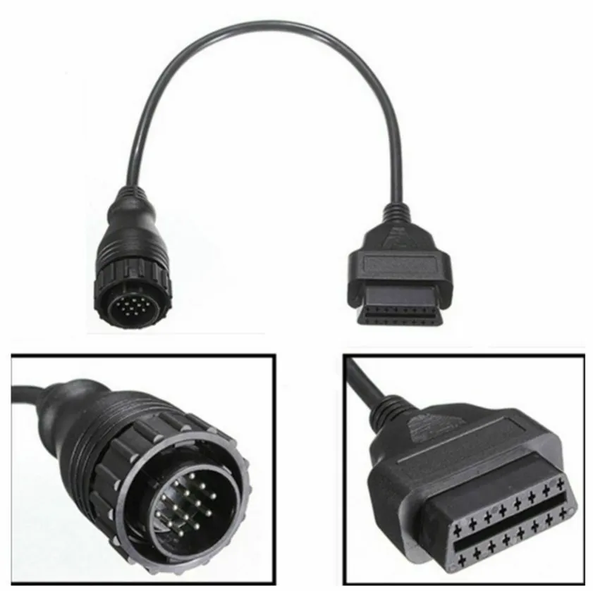 High Quality For Mercedes For BENZ Sprinter 14pin To 16Pin Car Diagnostic Cable 14 Pin To OBDII OBD2 OBD II ODB 2 16 Pin Adapter — view 2
