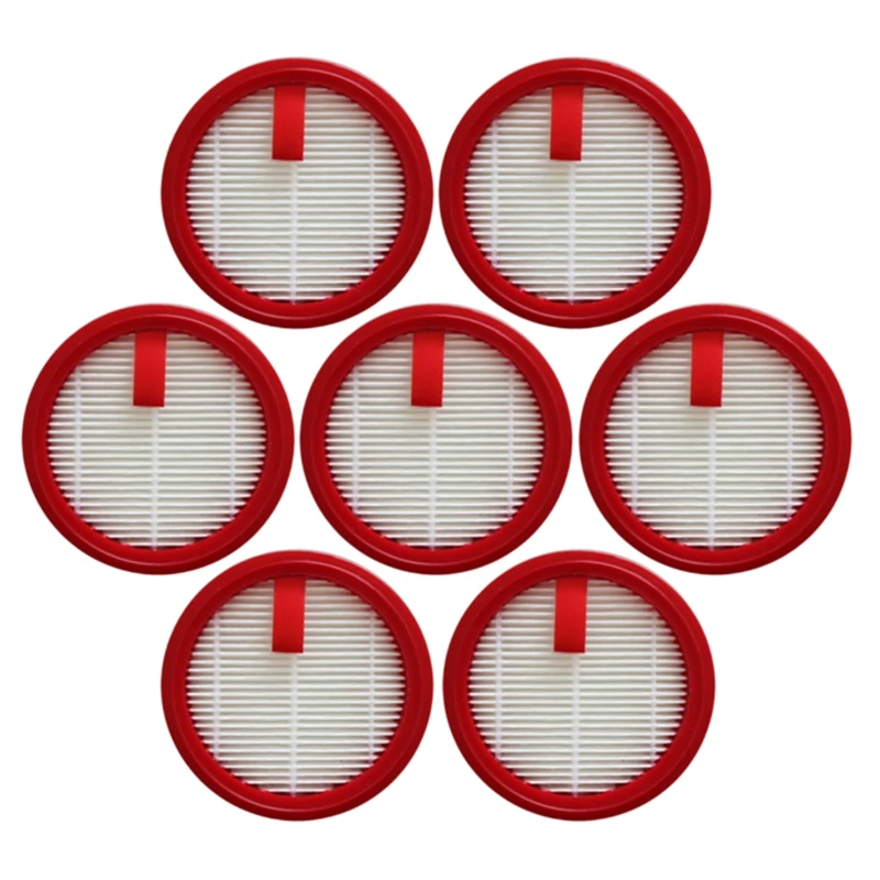 

7 Piece Filter Red Plastic Micro-Woven Cotton Filter HEPA Filter Cotton For Puppyoo T10 Pro Wireless Vacuum Cleaner