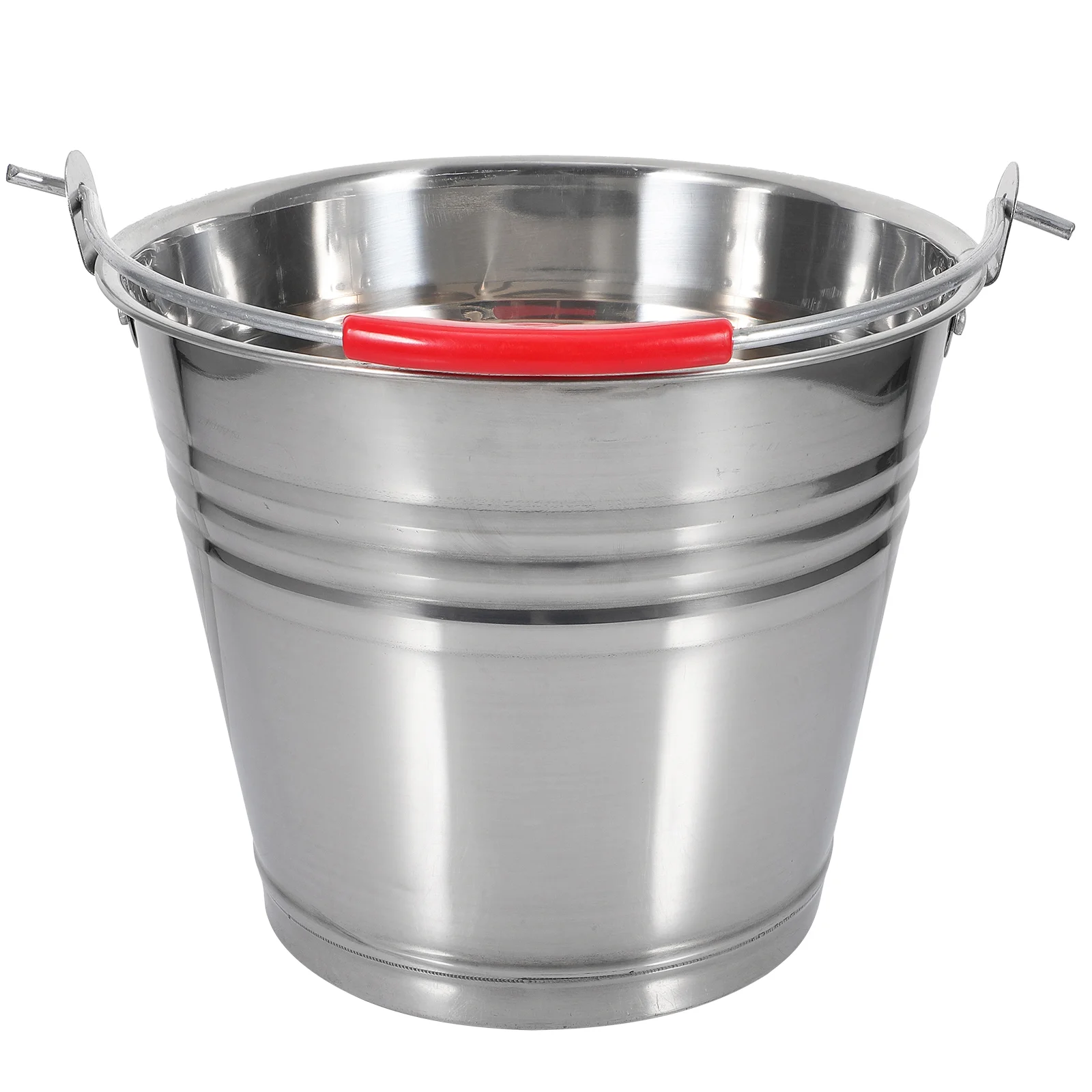 

Stainless Steel Portable Buckets Plastics Water Holder Multipurpose Milk Portable Metal Round Rubbish Bin Kettle