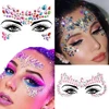 5Pcs Sexy Diamond Face Tattoo Stickers Colorful Glitter Crystal Party Face Decal 3D Self-Adhesive Rhinestones Face Jewel Sliders 3