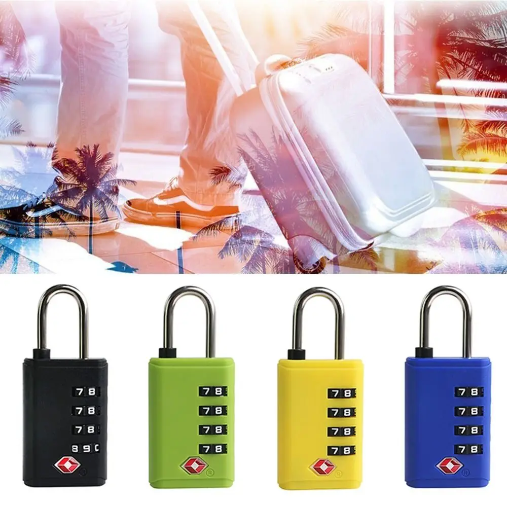 Description Picture 2 of itemNew TSA 4 Digit Combination Lock Padlock Anti-theft Suitcase Luggage Coded Lock Security Tool Cabinet Locker Travel