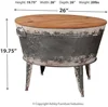 Shellmond Rustic Distressed Metal Accent Cocktail Table with Lift Top 20", Gray 3