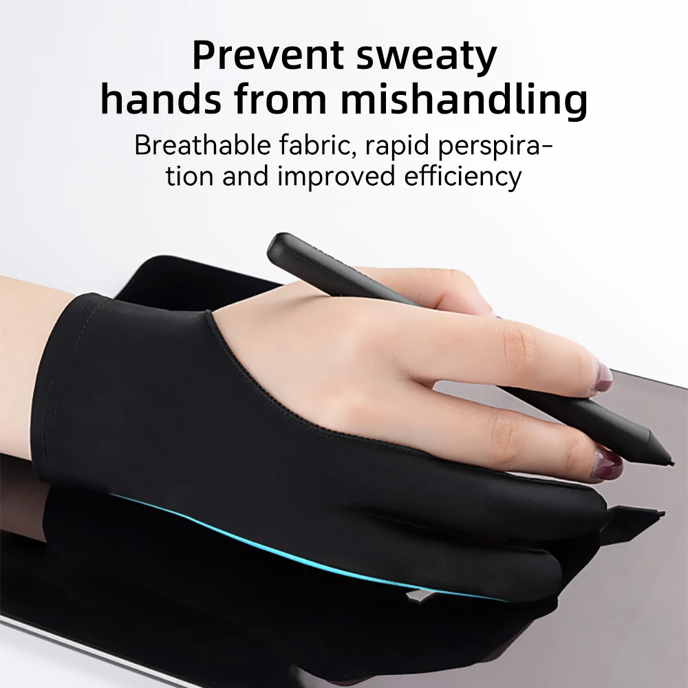 4-Pack Drawing Gloves For Digital Tablets - Single Finger Palm Rejection, Breathable, Compatible With Stylus