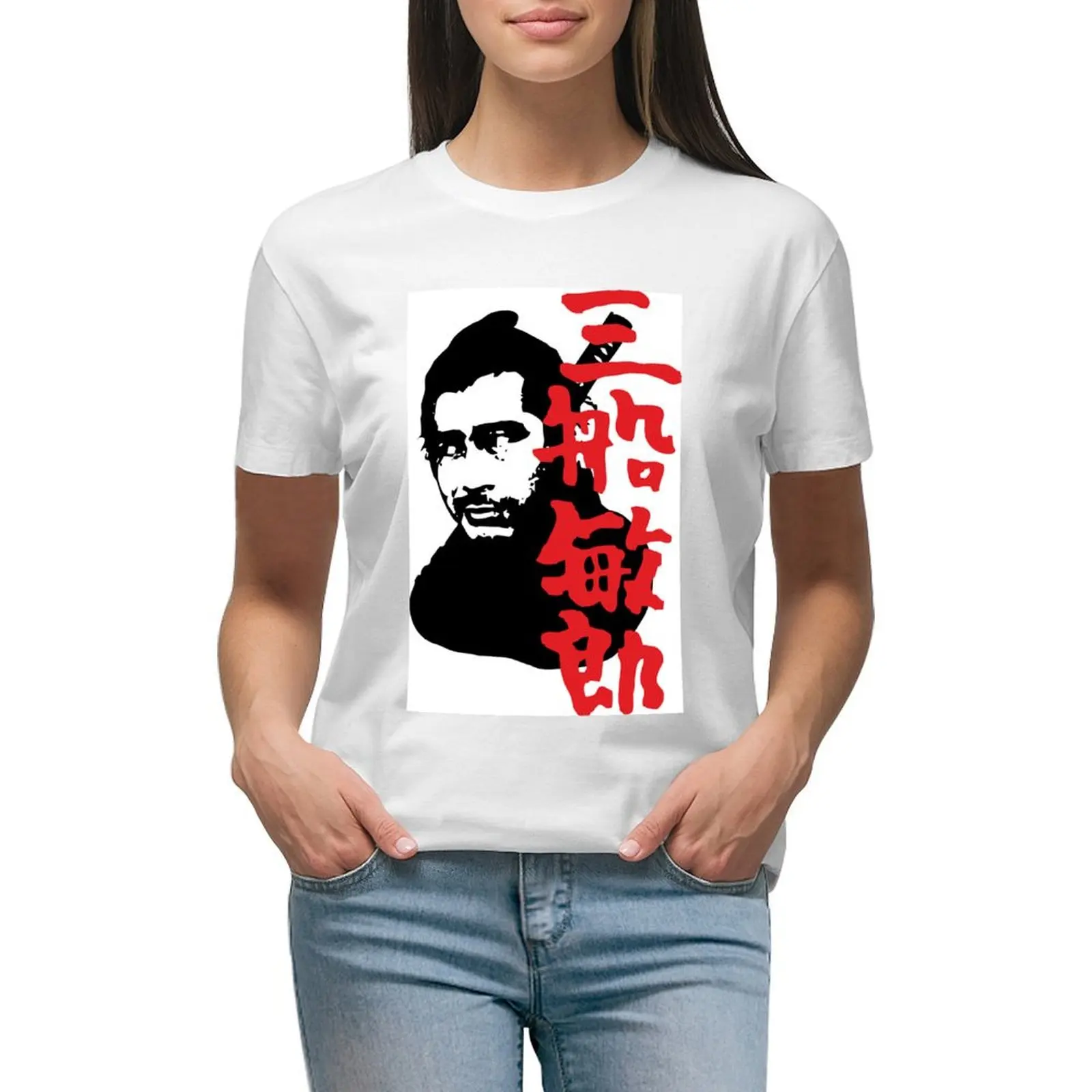

Toshiro Mifune T-shirt tops Female clothing cotton t shirts Women