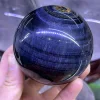 Natural Blue Tiger Eye Jasper Ball Quartz Crystal Reiki Divination Home Energy Crystal 3