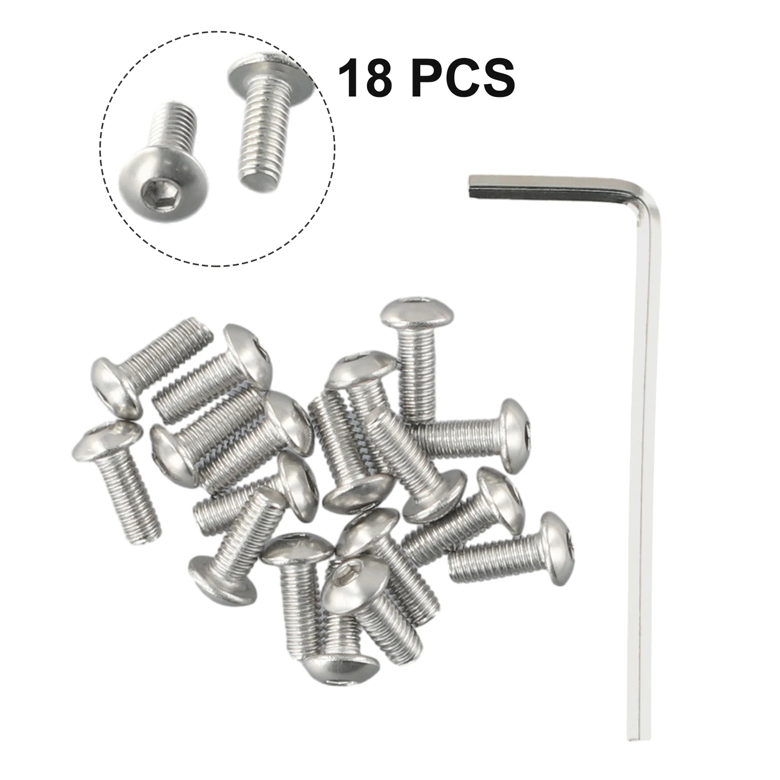 Stahlschrauben-Set mit 18 Stück für die untere Abdeckung des Elektrorollers, passend für NINEBOT Max G30, 10 x 4 mm, Ersatz-Hardware-Kit – Detail 2