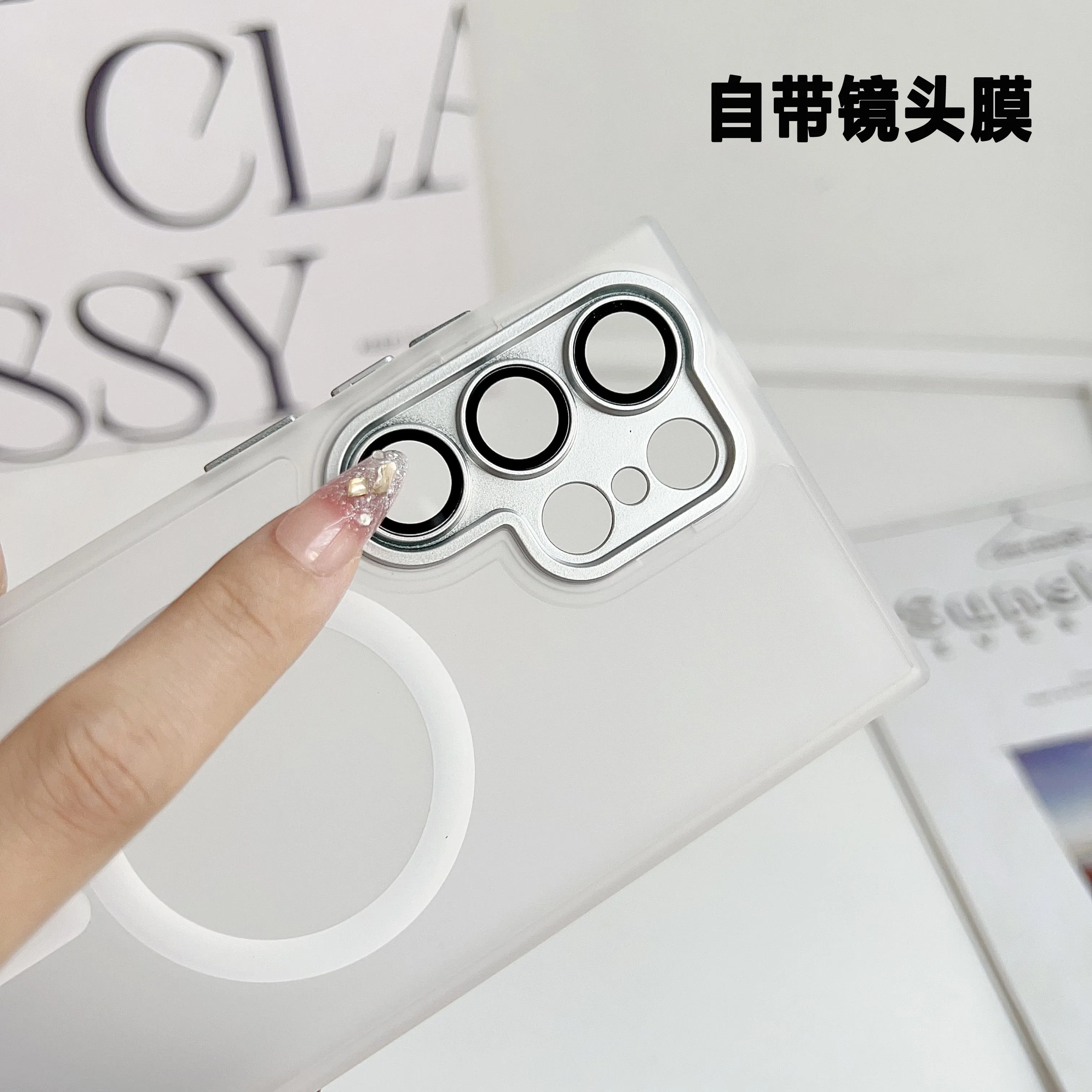 Translucent Lens Protect Shockproof Magsafe Magnetic Case Cover