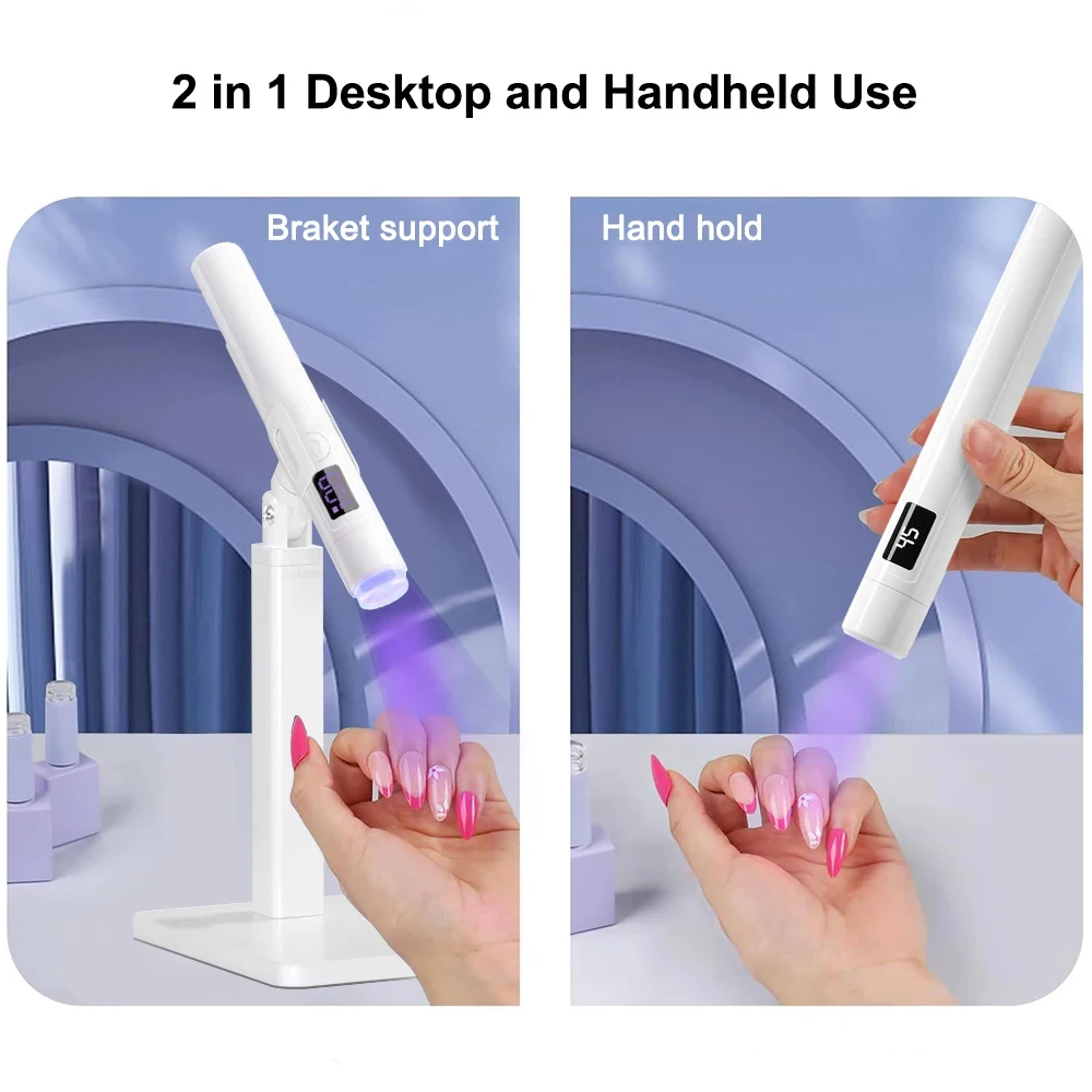 Professional Ultraviolet Mini Nails Drying Light UV LED Nail Lamp Table  With Stand For Manicure Portable Nail Dryer Stand Lamp 4