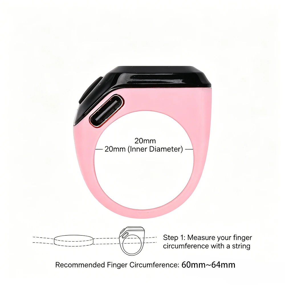 Contatore Digitale Smart Ring Bluetooth con Display OLED e Vibrazione per Tasbih, Tasbeeh, Lavori a Maglia e Uncinetto - immagine 5