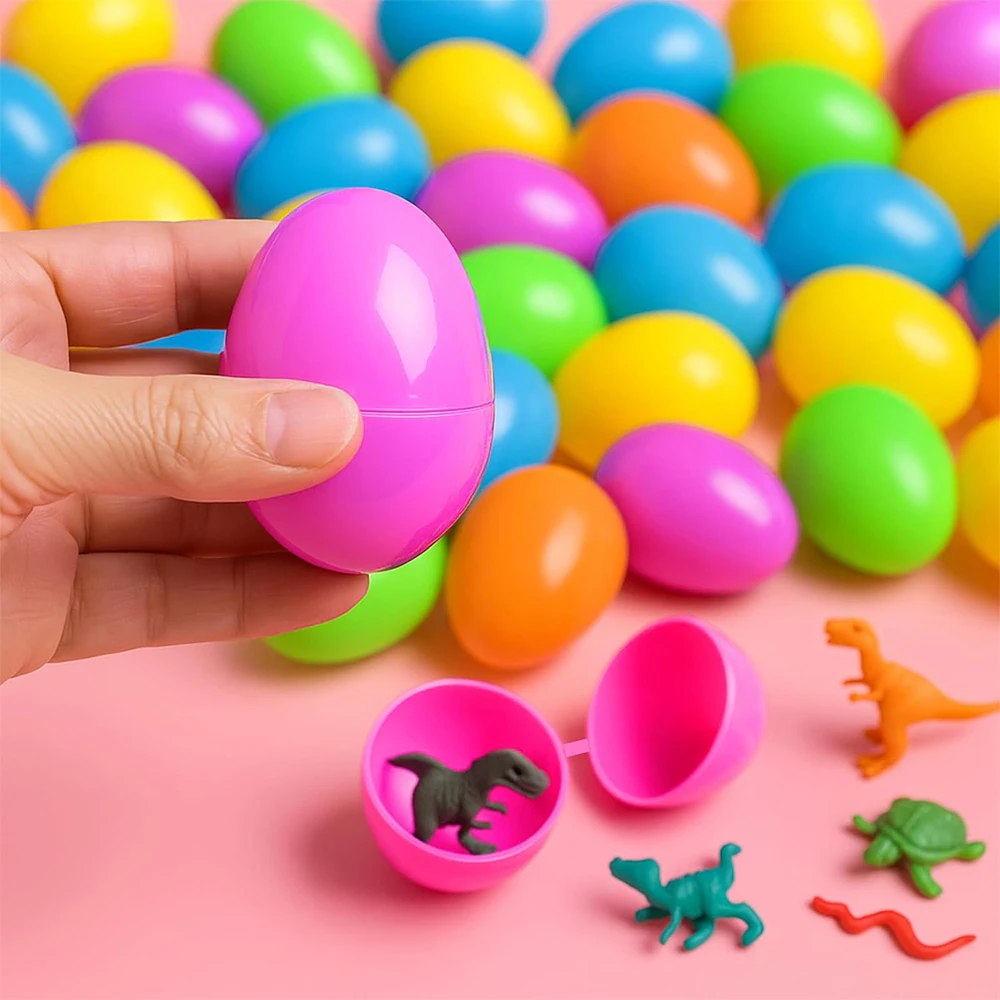 6/12/24Pcs Bunte Ostern Eier Kunststoff Befüllbare Ei Kinder Ostern Ei Jagd Party Gefälligkeiten Karneval preise Geschenke Verpackung Liefert – Detail 10
