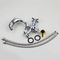 KEMAIDIห้องน้ำก๊อกน้ำห้องครัวผสมแตะปลาโลมาดาดฟ้าติดตั้งแบบDualจับหลุมเดียวทองเหลืองโครเมี่ยมขัดก๊อกน้ำน้ำตก 6