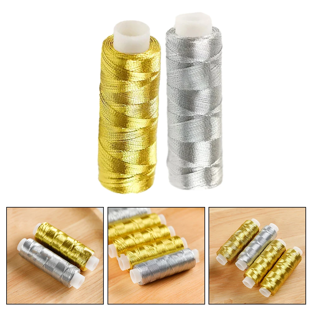 Premium Quality Silver and Gold Thread for Perfectly Finished Projects  Suitable for Patchwork and Home Sewing Machines