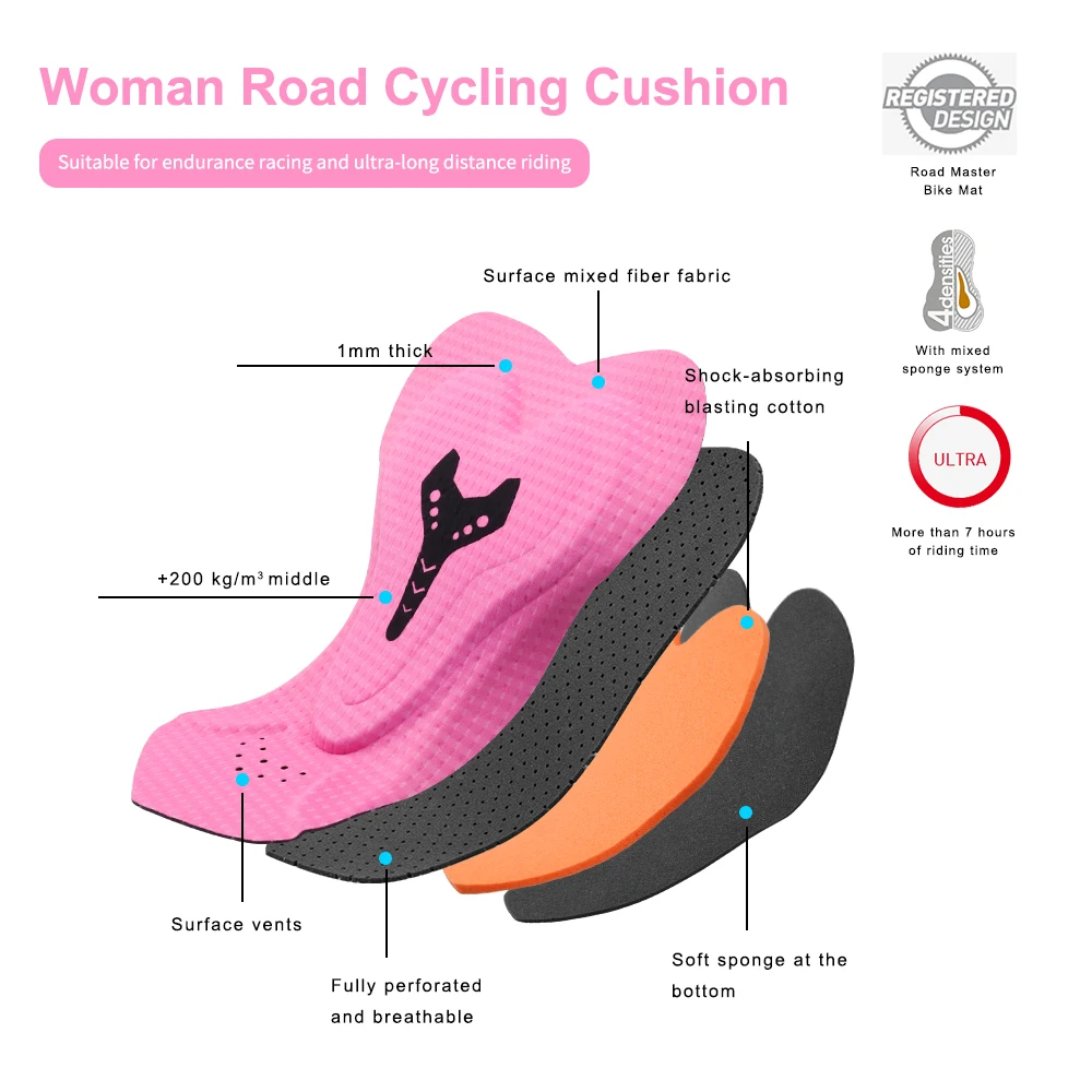 X-Tiger Cycling Shorts Bike Tights Pro Bicycle Shorts Breathable Lycra Sports Women MTB Road Biking 7 Hours Riding