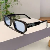 New Men Vintage Rectangle Frame Sunglasses Fashion Retro Sun Glasses Luxury Brand Design Glasses UV400 Eyewear Women Goggles 2