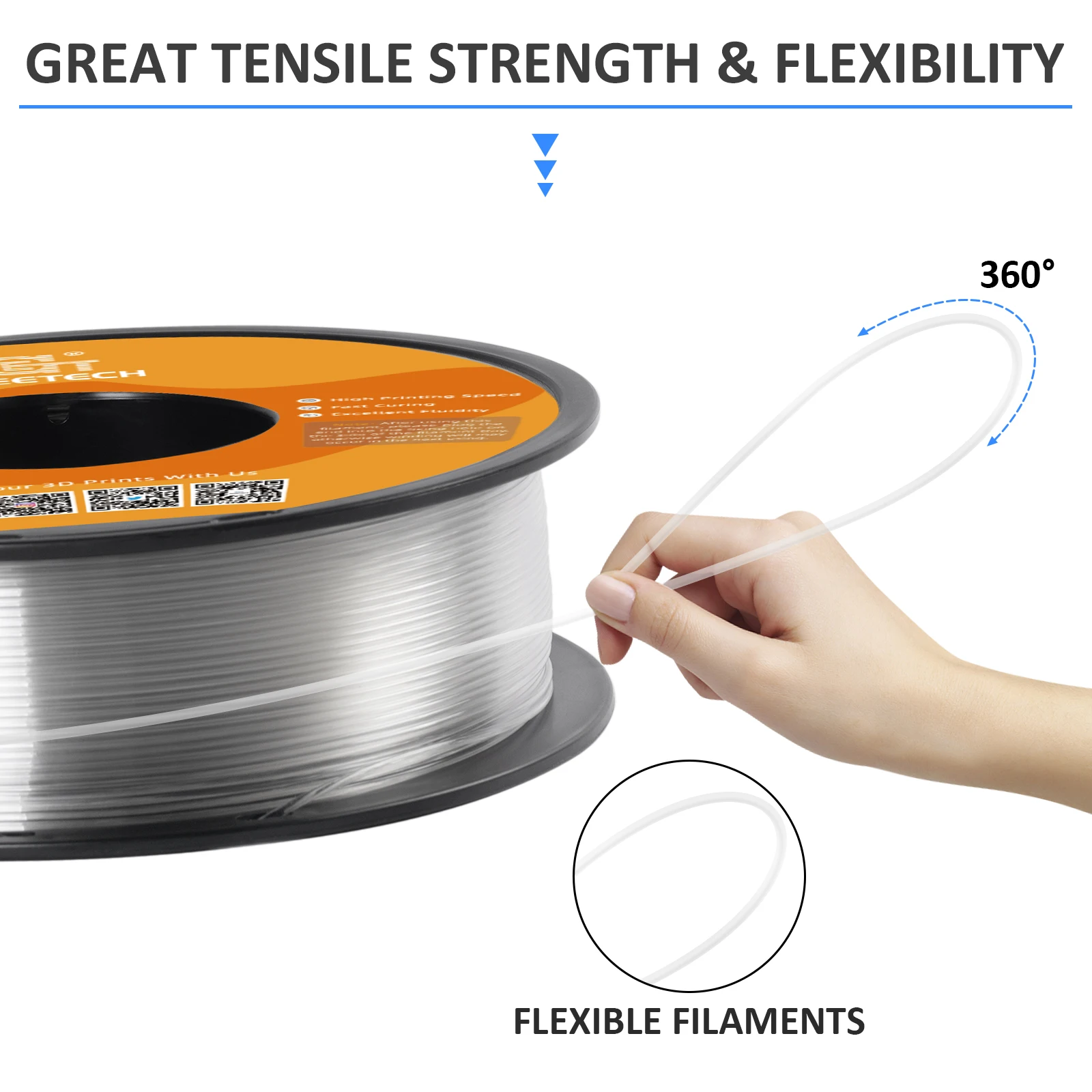 Geeetech Filamento Pla de Alta Velocidade 1.75 mm 1kg Carretel Cura Rápida Melhor Liquidez Hs-pla Filamento de Impressão 3d de Alta Velocidade - Imagem 4