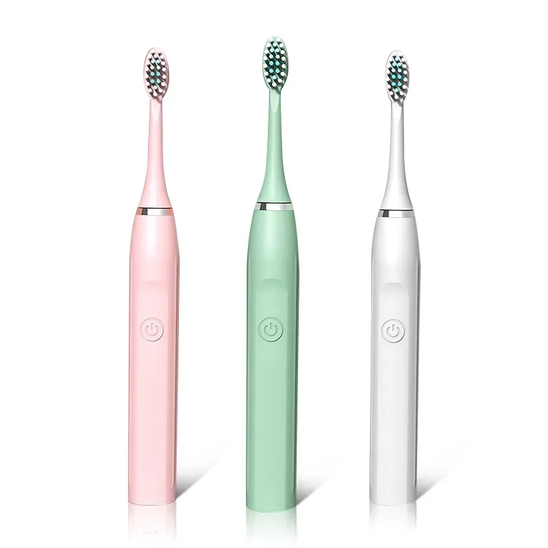 

Battery Sonic Electric Toothbrush for Adults Children Ultrasonic Automatic Vibrator Whitening IPX7 Waterproof 3 Brush Head
