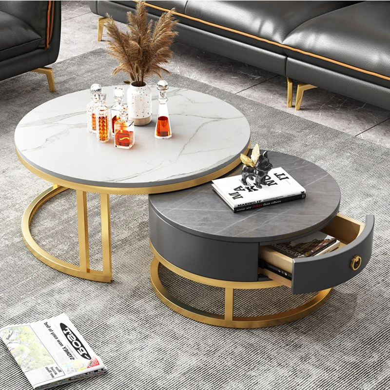 

Bed Side Coffee Tables Living Room Center Marble Entrance Balcon Table Small Household Items Table Basse Salon Unique Furniture