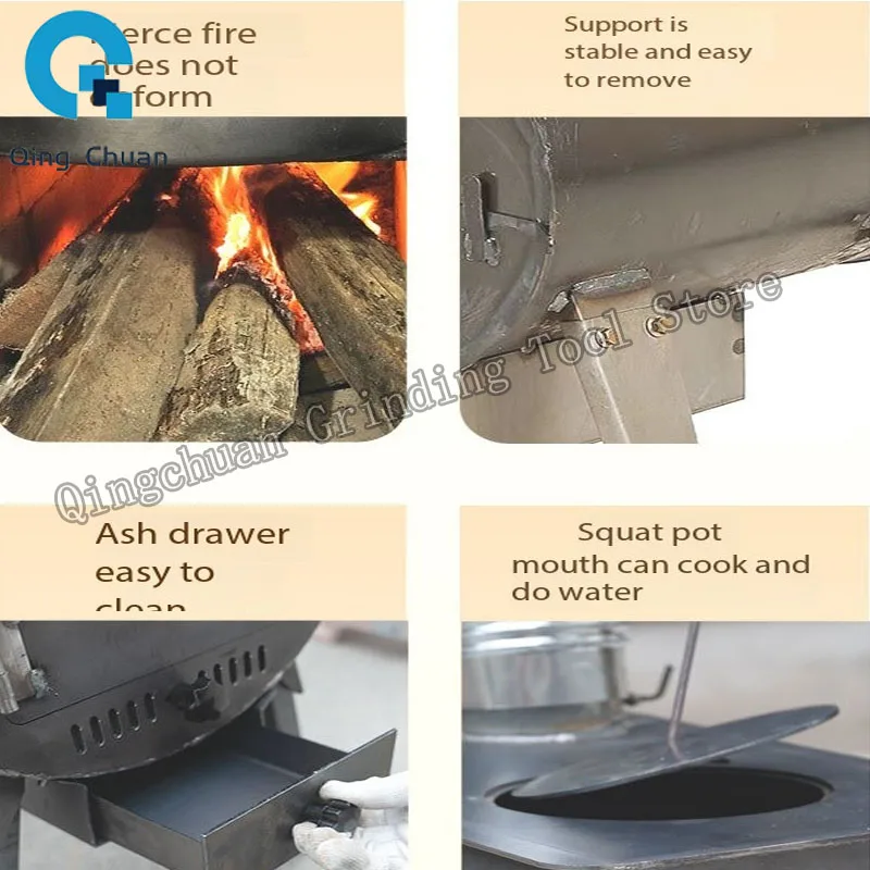 Firewood Stove Home Camping Heating Stove Commercial Smokeless Cooking