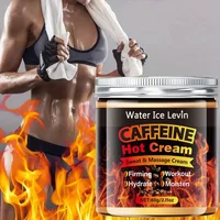Crème de massage thermique à la caféine 60g - Crème hydratante profondément nourrissante et raffermissante pour le visage et le corps, idéale pour l'exercice, améliore le système d'hydratation, crème hydratante 1