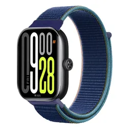 Breathable Nylon Loop Strap - Sporty Replacement Bracelet - Redmi watch 6 - 5 (Deep navy blue)