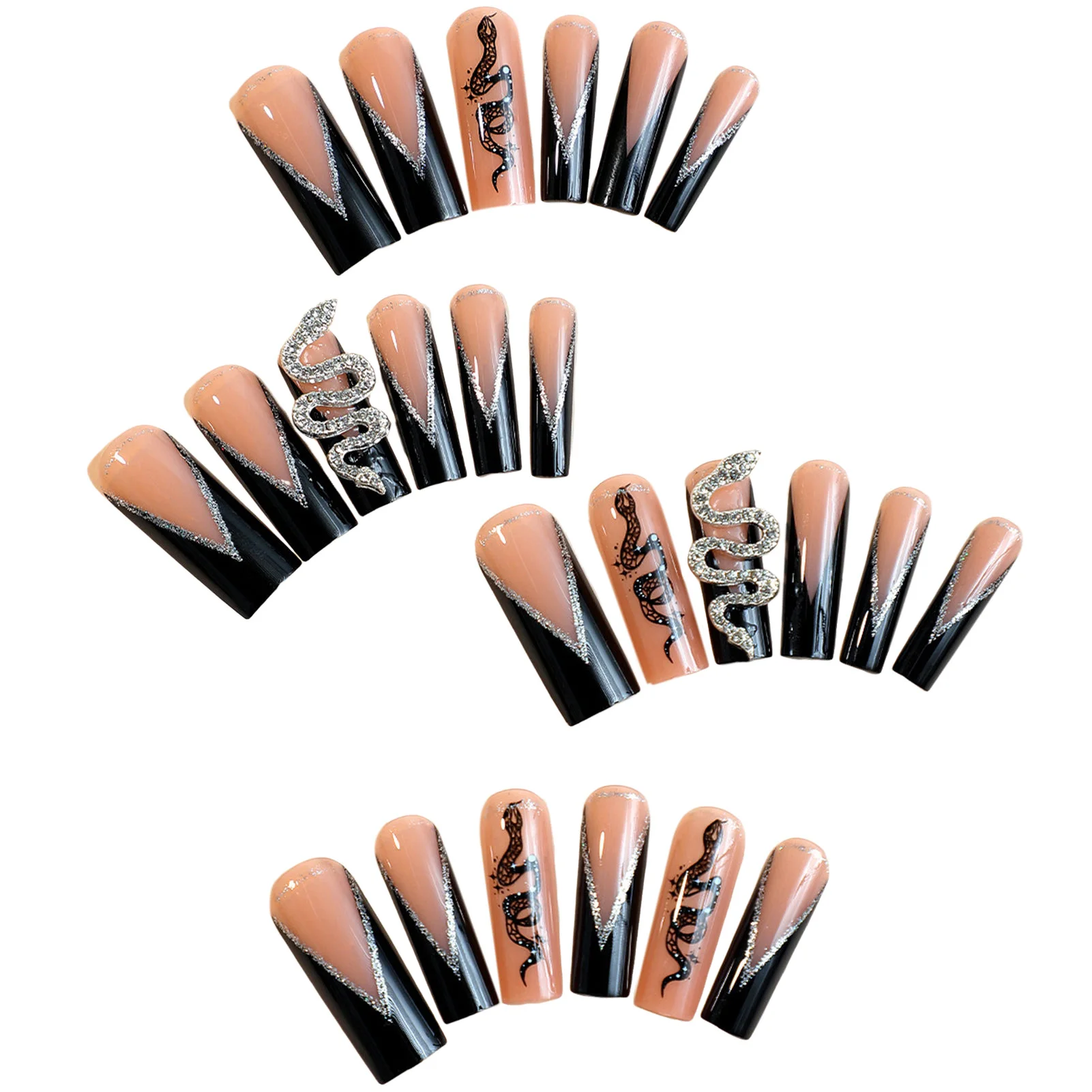 

24 шт., искусственные ногти для женщин и девушек