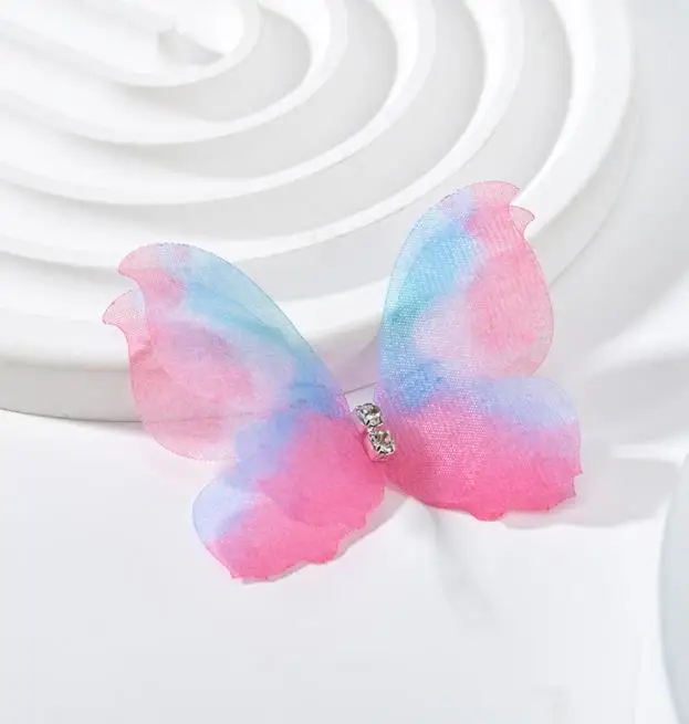 5cm 20pcs 3D Butterfly Appliqué Mesh Patch for DIY Crafts and Decorations