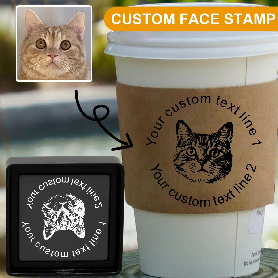 pet portrait stamps DIY dog shaped stamps personalized cat and dog souvenir gifts large-sized 5-color ink