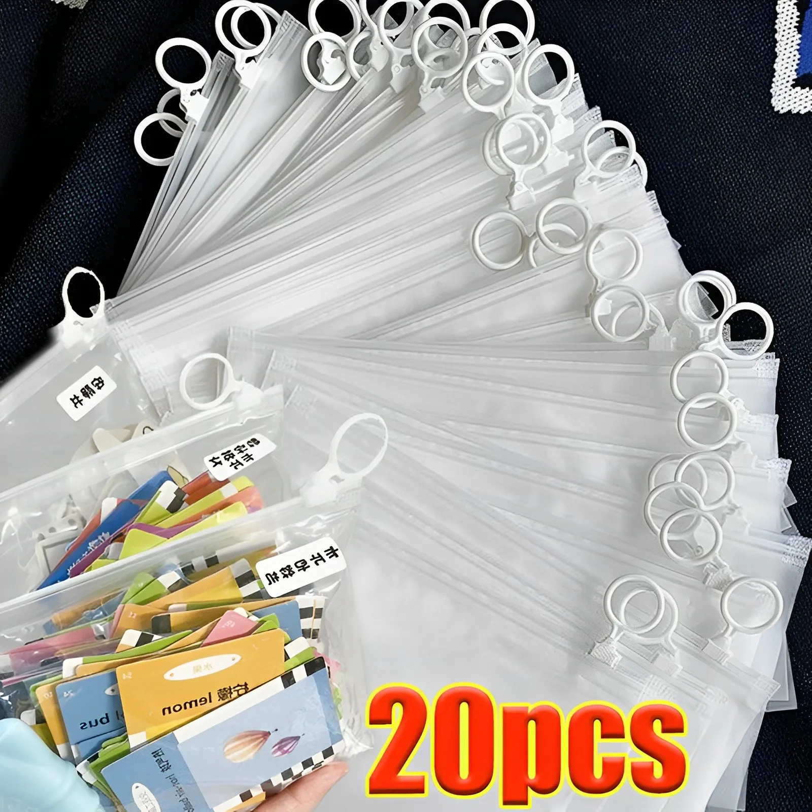 10/20pcs Travel PVC Bag Zipper Storage Bag for Cosmetic/Underwear Sock Transparent Packaging Bag Storage Pouch 23*14.5cm