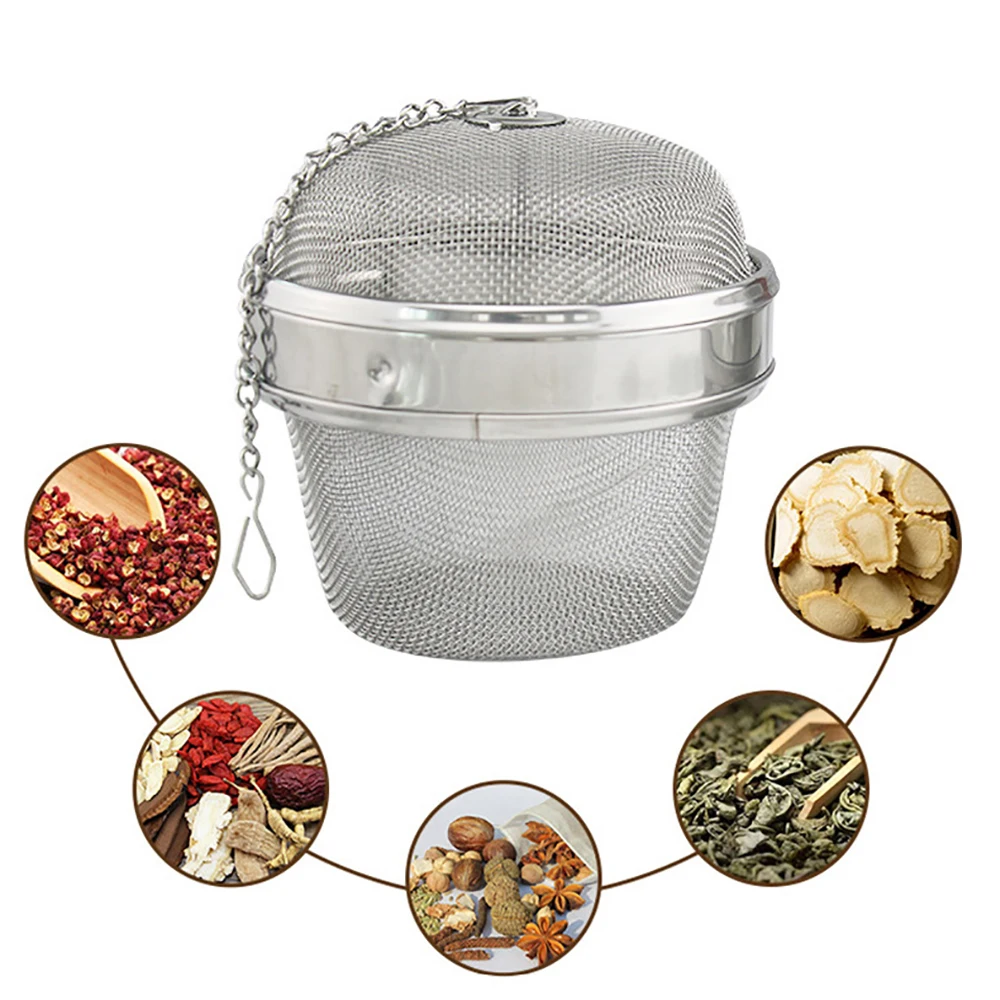Description Picture 3 of item1Pcs Stainless Steel Tea Infuser Teapot Tray Spice Tea Strainer Herbal Filter Teaware Accessories Kitchen Tools Tea Infuser Tea