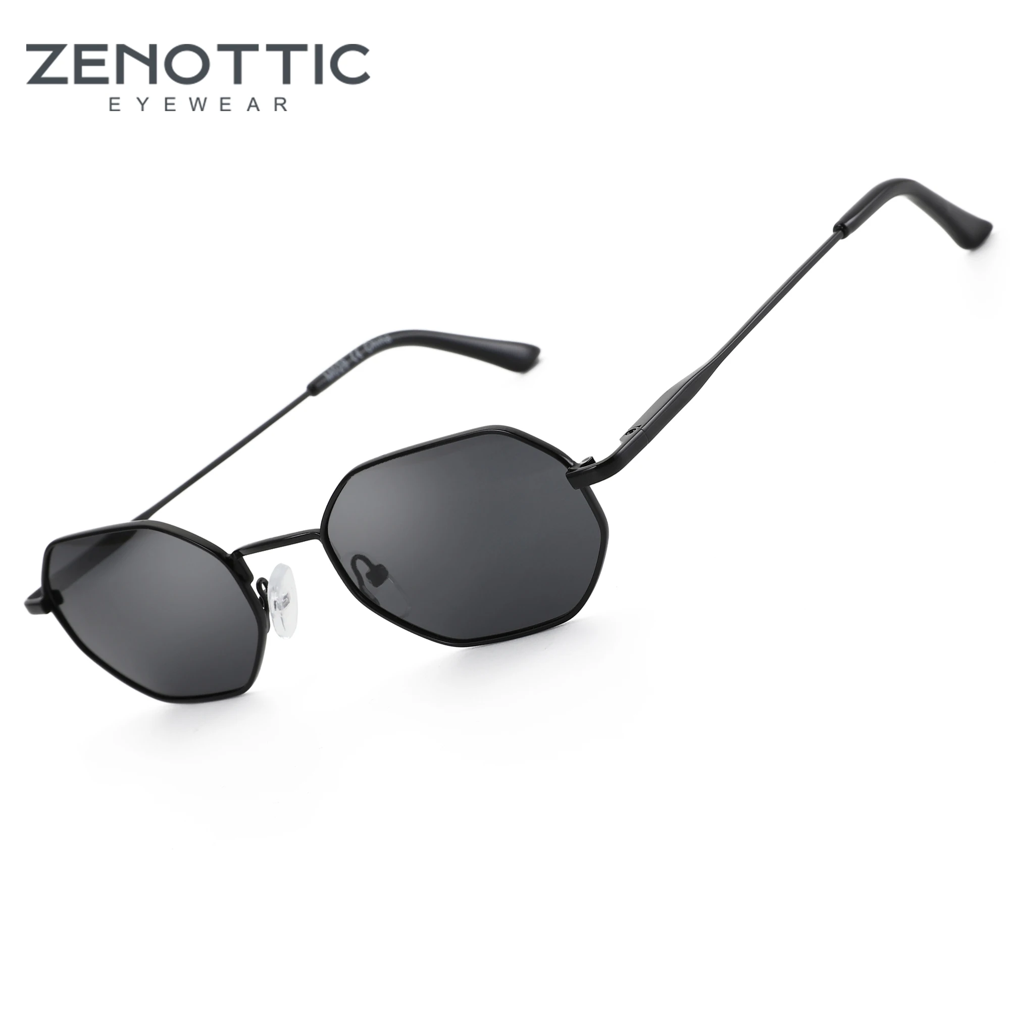 

ZENOTTIC Retro Small Polygon Polarized Sunglasses Women Metal UV400 Sun Glasses Men Anti-Glare UV400 Goggles Driving Eyewear