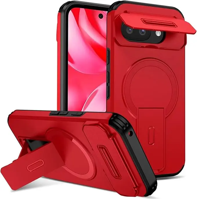 Sliding Camera Kickstand MagSafe Magnetic Shockproof Bumper Protective Case