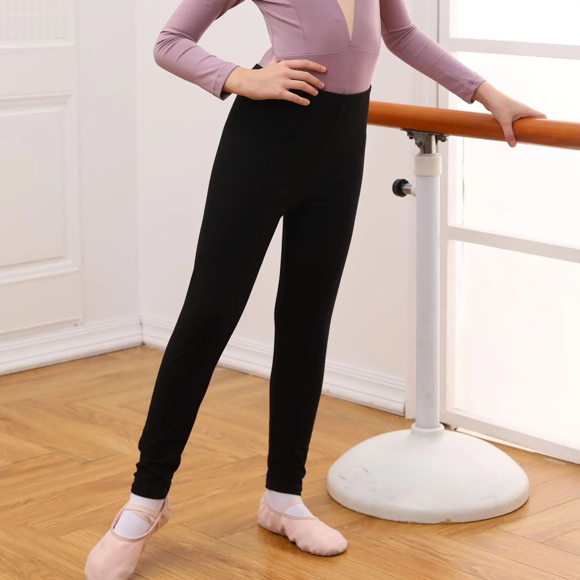 

Kids Children Dancewear Pants Practice Boys Girls Basic Classic Stretchy black Latin Dance Jazz Dance Black Bell Bottom Trousers