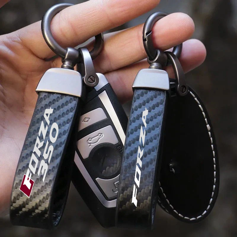 Motorcycle Key chain Holder Keyrings Lanyard Leather Keyring Accessries for Honda FORZA 250 300 350 750 Motorcycle Accessories