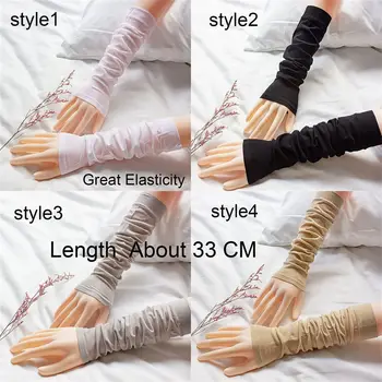 قفازات واقية من الشمس بذراع للجنسين ، حرير ثلجي ، مانع للانزلاق ، أكمام حماية من أشعة الشمس فوق بأشعة فوق بالهواء الطلق ، رياضة ركوب الخيل في الهواء الطلق ، أسود ، أبيض ، عاري ، رمادي 6