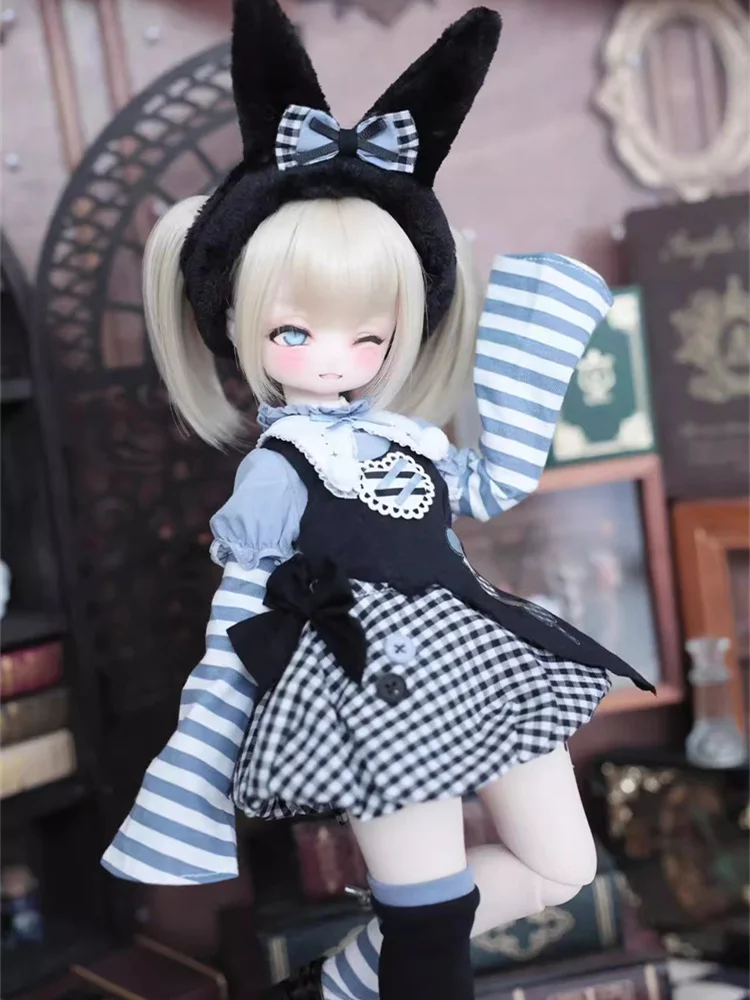 New Arrival BJD Doll Clothes For 1/4 Doll Accessories MSD MDD Skirt Socks Headwear Doll Dress Up Gift Diy Clothes