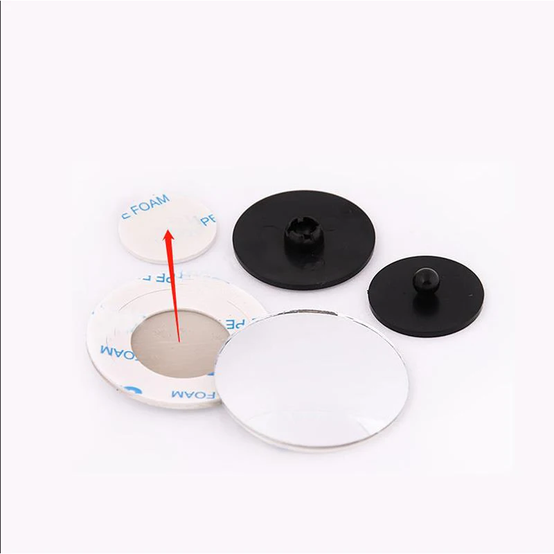 Blind Spot Mirror 2 X Round Blind Spot Mirror HD Glass Frameless Convex Rear View 360&deg; Stick On Car Mounted Borderless small Circular Mirror