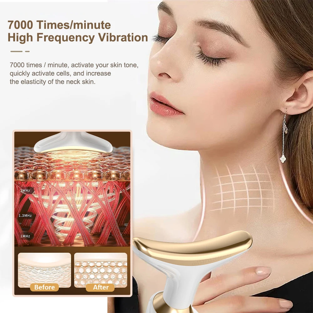 Electric Neck Facial Eye Massager V-line Face Lifting Anti Aging Wrinkle Removal Double Chin Remover neck face massager face lifting roller electrotherapy skin care tool