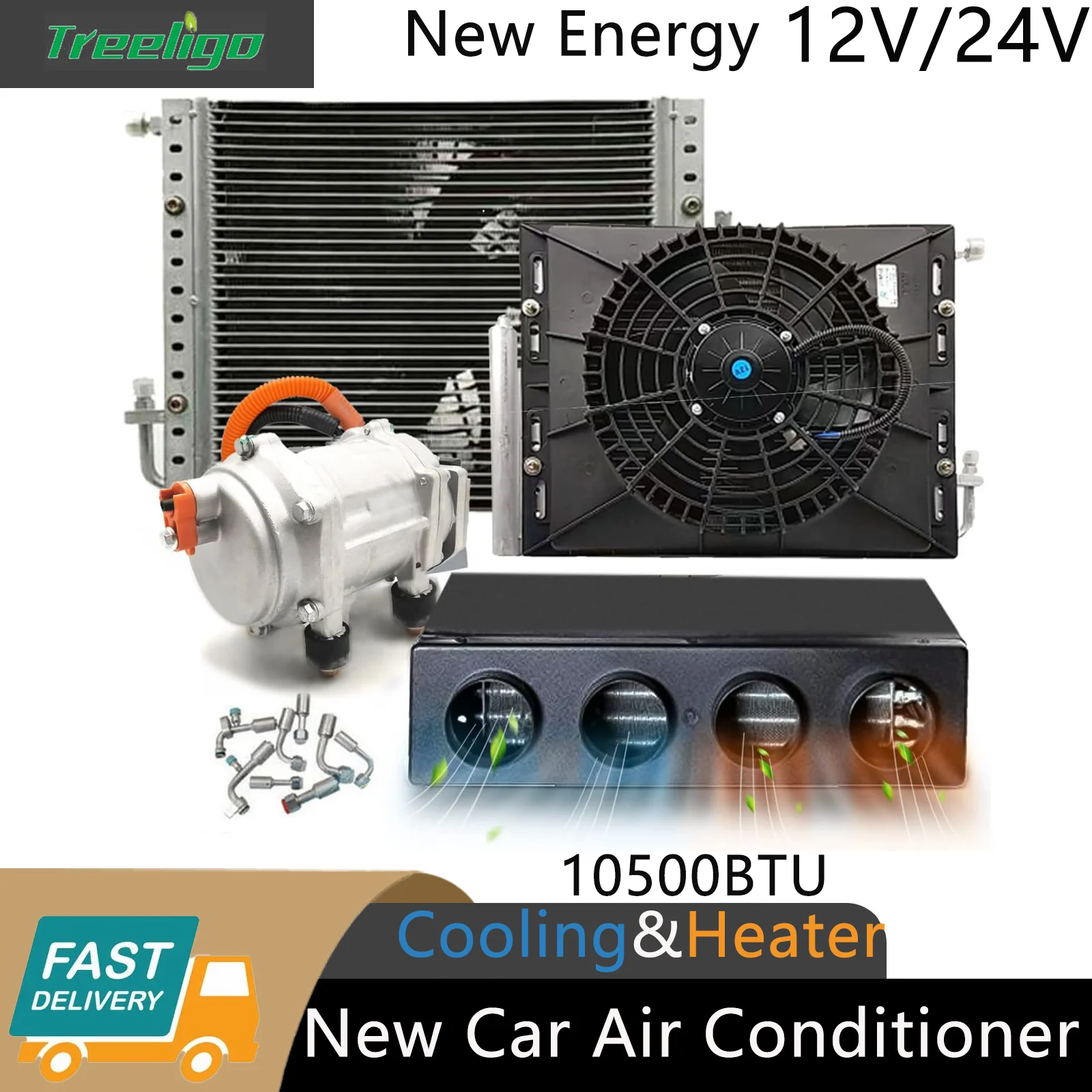 Treeligo-12V-24V-Elektrische-Auto-Airconditioner-Nieuwe-Energie-Warmte ...