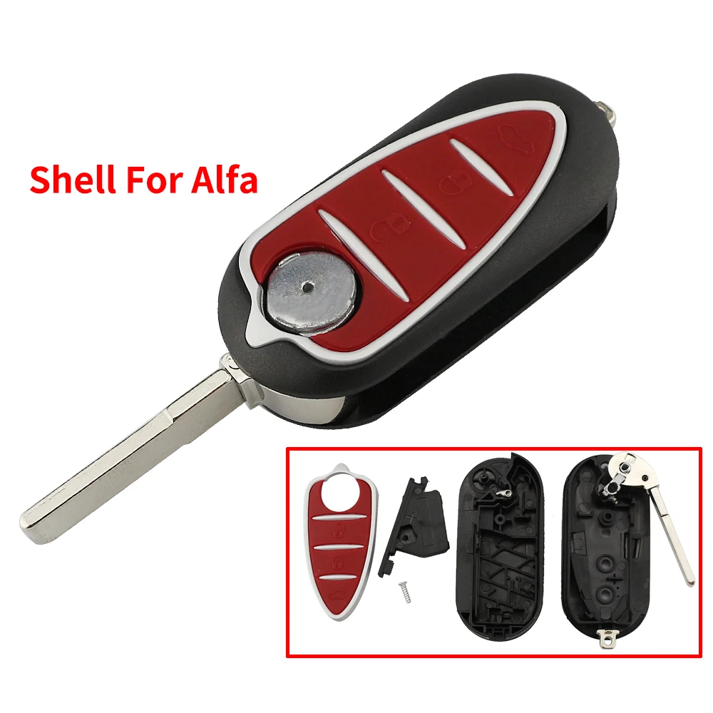 YIQIXIN 3 Tasten Flip Ersatz Fob Fall Abdeckung Für Alfa Romeo Mito Giulietta 159 GTA 147 156 166 Klapp Fernbedienung Auto Schlüssel Shell – Detail 5
