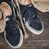 Maden Japanese Retro Printing Canvas Shoes for Men Designer Brand Ancient Cloth Board Shoes Low Top for Lovers Women 2