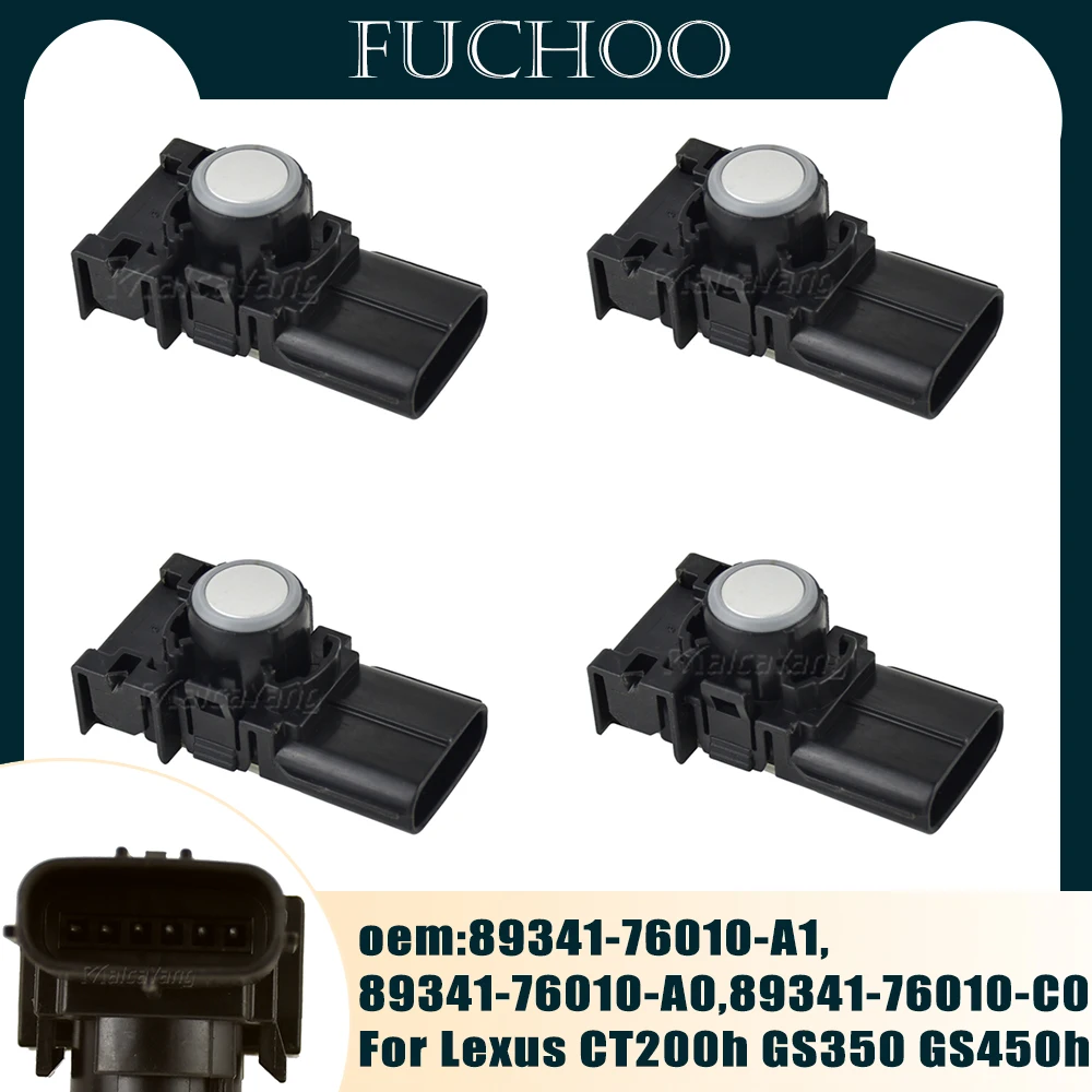 

4PCS PDC Ultrasonic Parking Assistance Sensor For Lexus CT200h 1.8L 1798CC l4 GS350 3.5L 3456CC V6 GS450h 3.5L 3456CC 8934176010